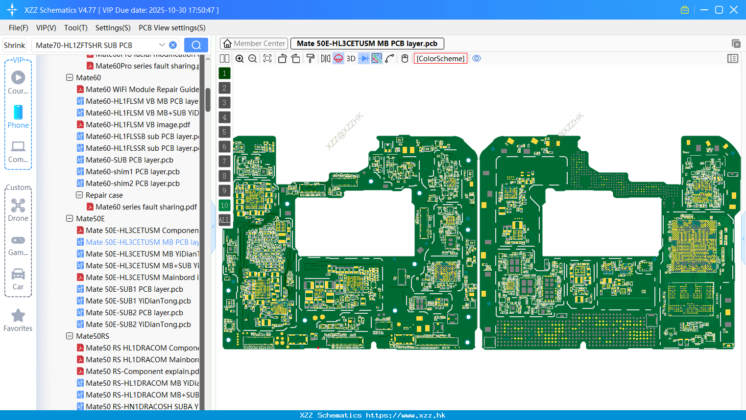 Huawei Mate 50E-HL3CETUSM MB PCB Layer